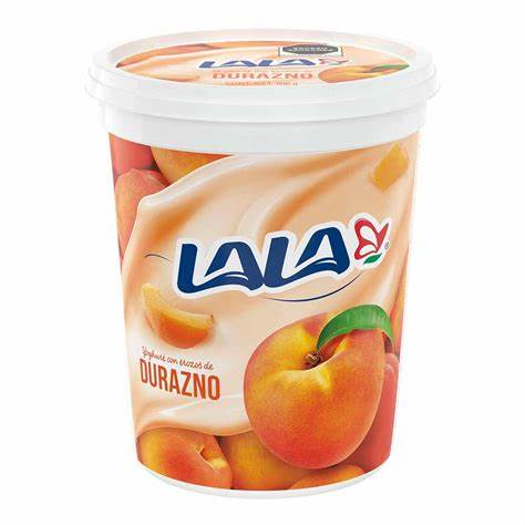 YOGHURT LALA CON TROZOS DE DURAZNO 900GR