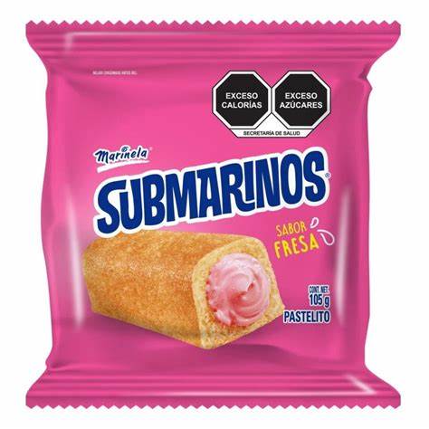 PASTELITO SUBMARINOS SABOR FRESA 105G