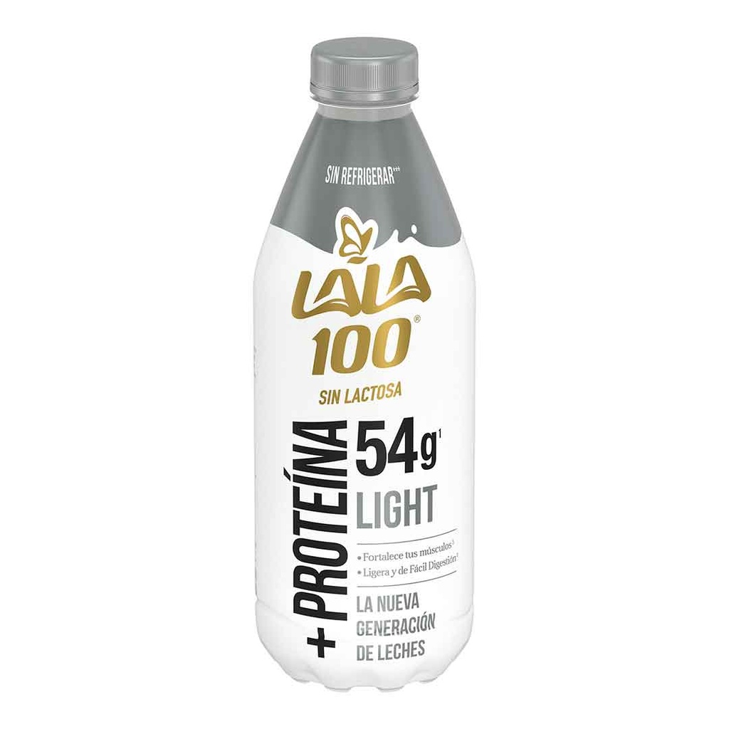 LECHE LALA 100 SIN LACTOSA PROTEINA 54G LIGHT  1L