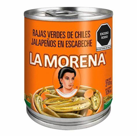 CHILES JALAPEÑOS LA MORENA RAJAS 210GR