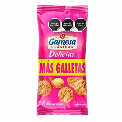 GALLETA GAMESA DELICIAS CLASICAS SABOR MANTEQUILLA 153G