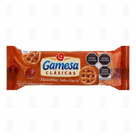 GALLETAS FLORENTINAS SABOR CAJETA 83G