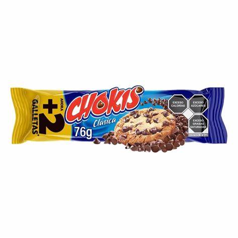 GALLETA CHOKIS SABOR CHOCOLATE CLASICA 76G