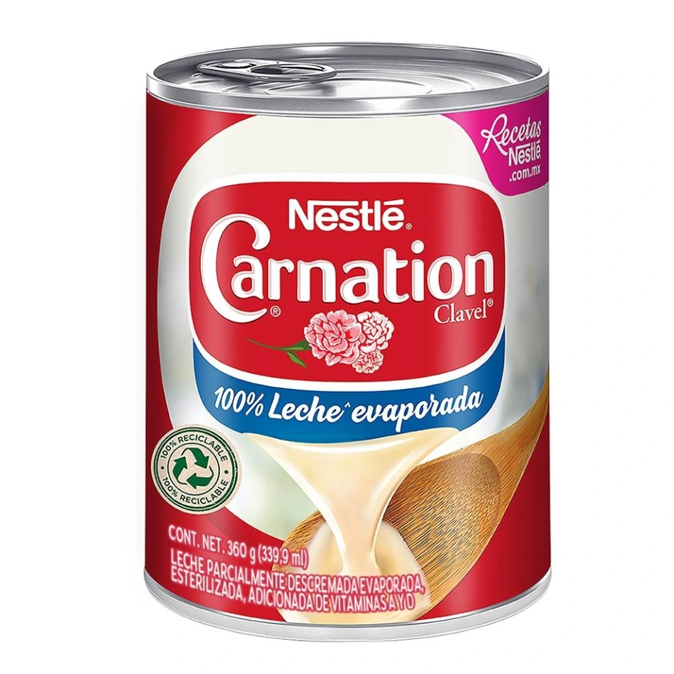 LECHE EVAPORADA CARNATION CLAVEL 360ML 