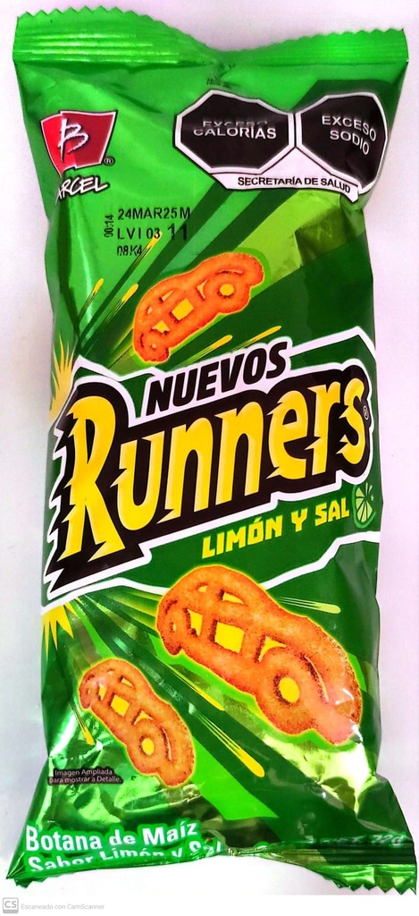 RUNNERS SABOR LIMON Y SAL 72GR