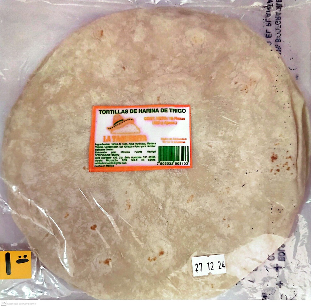 TORTILLA HARINA LA TAQUERITA 10 PZ GDE