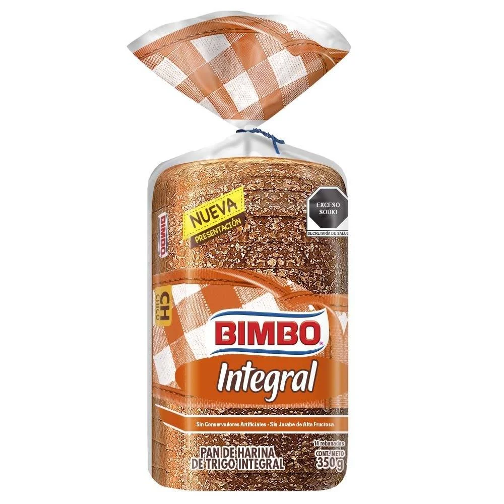 PAN DE HARINA DE TRIGO INTEGRAL BIMBO CH 12R 300GR