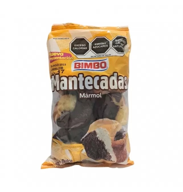 PAN DULCE MANTECADAS MARMOL BIMBO 187.5GR