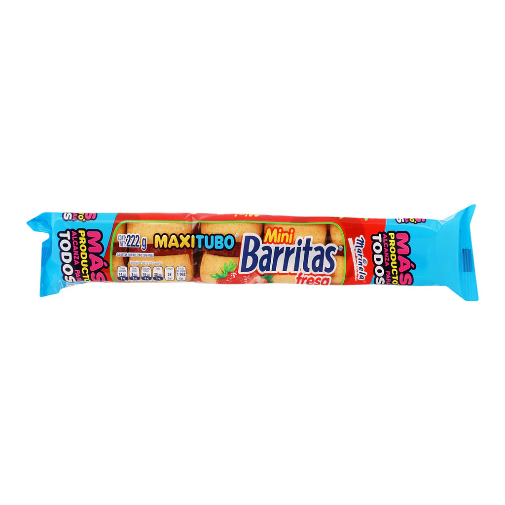 MINI BARRITAS FRESA MAXITUBO 222GR 