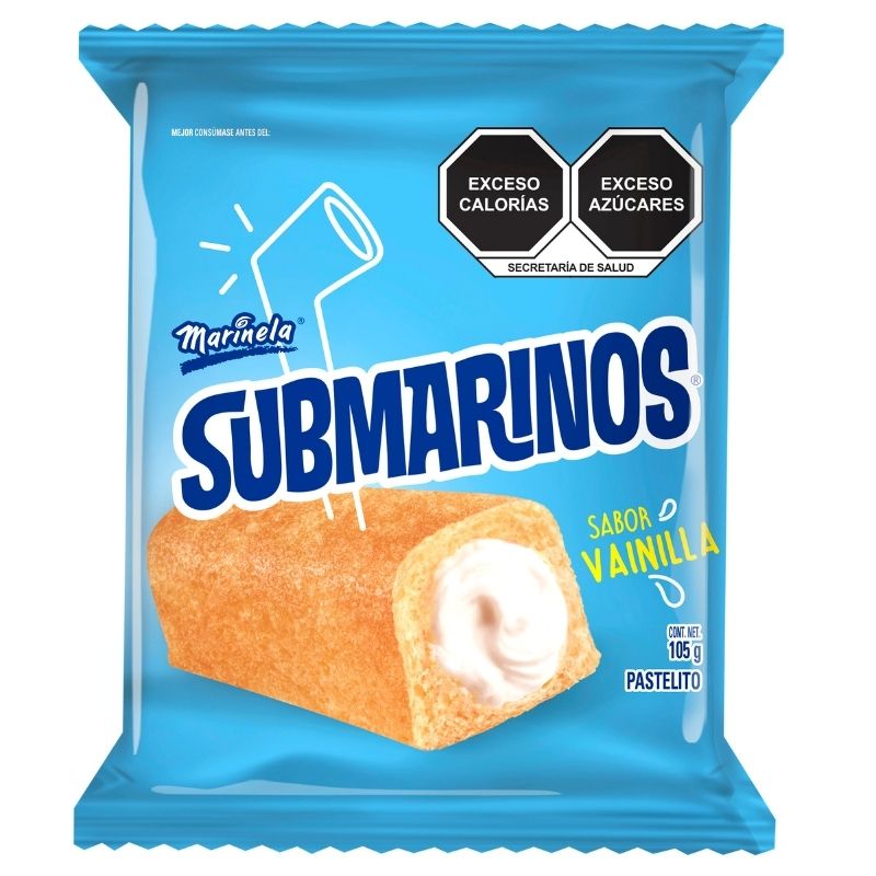 PASTELITO SUBMARINOS SABOR VAINILLA 105GR