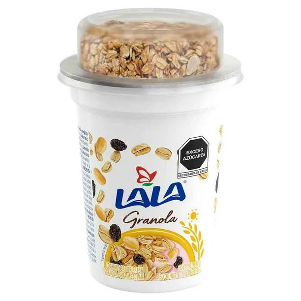 YOGHURT LALA SABOR FRESA Y GRANOLA PARA MEZCLAR 190GR