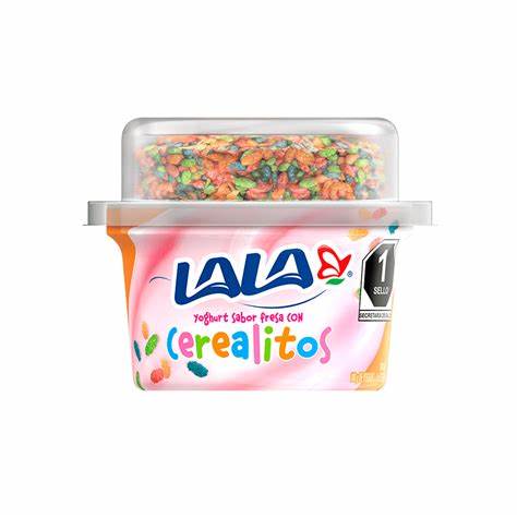 YOGHURT LALA SABOR FRESA CON CEREALITOS 100GR