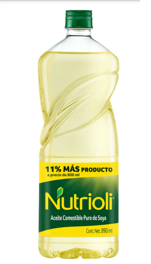 ACEITE NUTRIOLI COMESTIBLE PURO DE SOYA 890ML