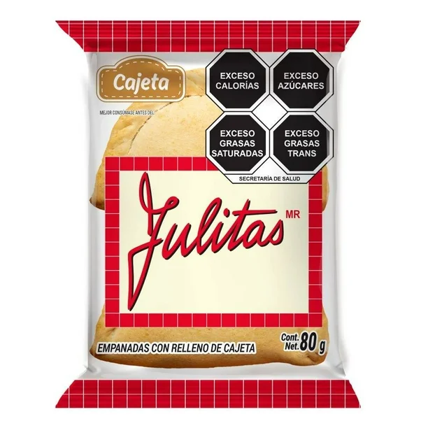 EMPANADAS JULITAS BIMBO RELLENA DE CAJETA 80GR