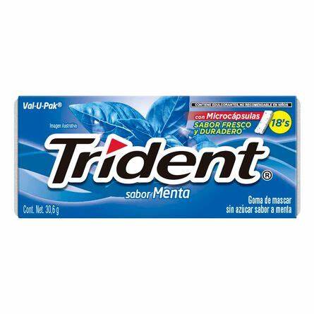 GOMA DE MASCAR TRIDENT SABOR MENTA 14'S/33,6G MICROCAPSULAS 