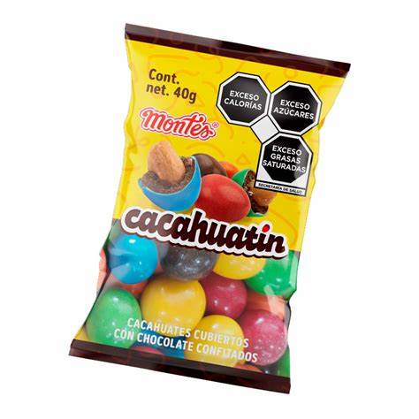 CACAHUATIN MONTES CON COBERTURA SABOR CHOCOLATE Y CONFITADO 40G