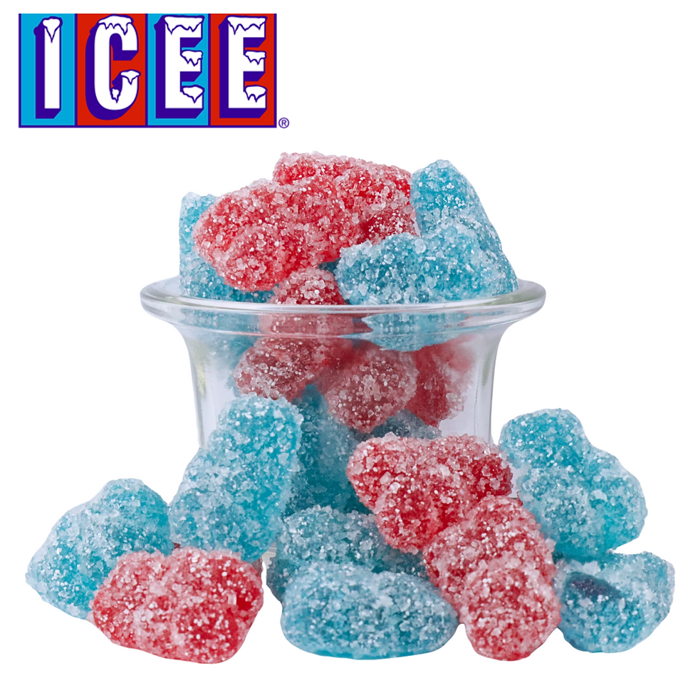 BOLSA OSITOS DE GOMITA ICEE SABOR CEREZA Y MORA AZUL CANELS 50GR