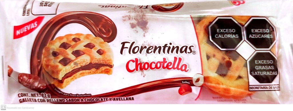 GALLETAS FLORENTINAS SABOR CHOCOTELLA 83GR