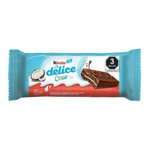 [0002986] PASTELITO KINDER DELICE CON RELLENO DE COCO 39G