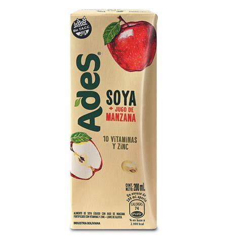 [0003048] ADES SABOR SOYA Y MANZANA 200ML 