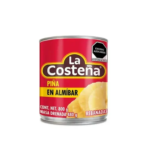 [0003062] LA COSTEÑA PIÑA EN ALMIBAR REBANADA 800G 