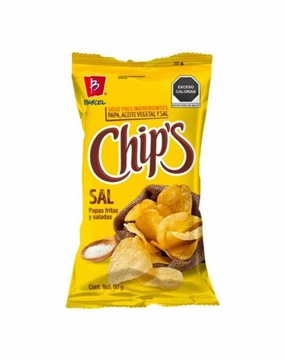 PAPAS FRITAS Y SALADAS CHIPS 62GR