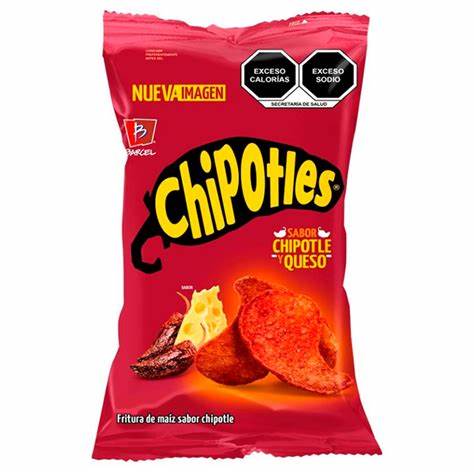 CHIPOTLES BOTANA DE MAIZ SABOR CHIPOTLE Y QUESO 65GR