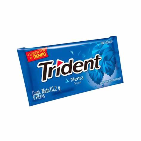 [0000542] DULCE CHICLE TRIDENT WHITE 40U/4S MENTA  