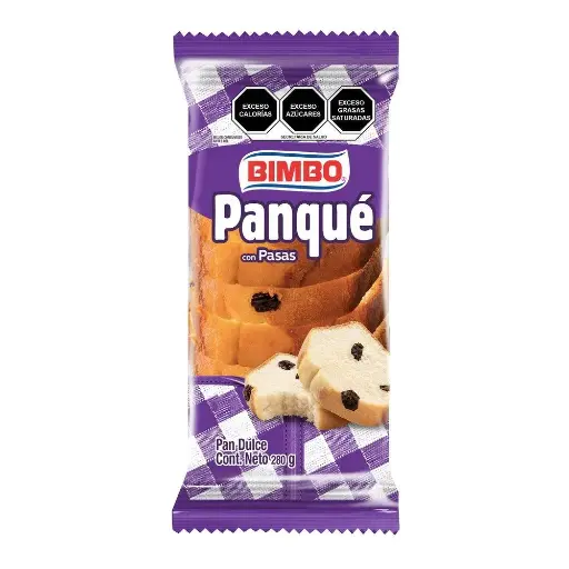 [0000334] PAN DULCE PANQUE CON PASAS BIMBO 280GR