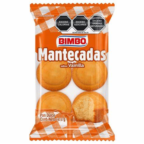 PAN DULCE MANTECADAS SABOR VAINILLA BIMBO 188GR