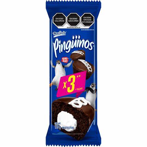 PASTELITO PINGUINOS 3PZ 120GR