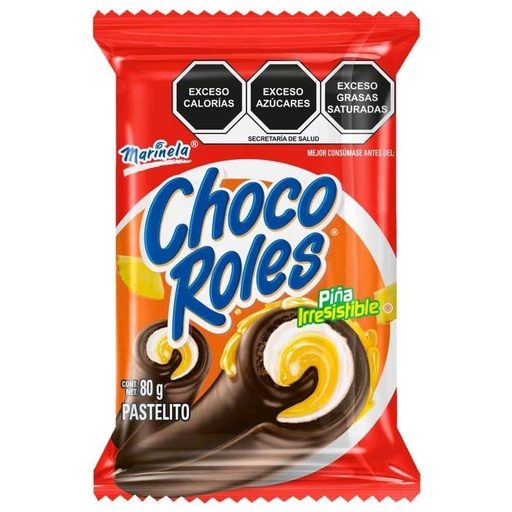 [0002964] PASTELITO CHOCO ROLES PIÑA 80GR