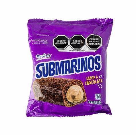 PASTELITO SUBMARINOS SABOR CHOCOLATE 105GR