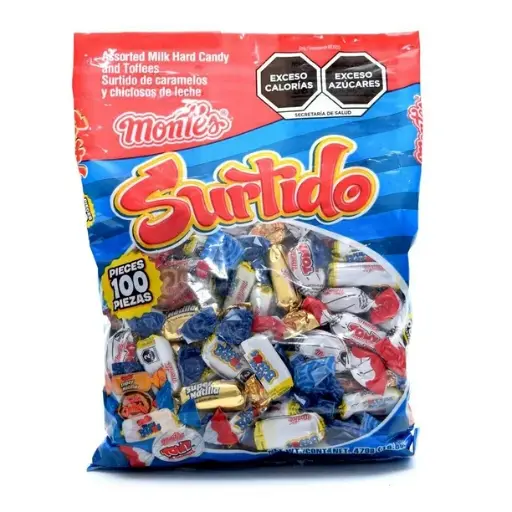 [0000069] BOLSA DE DULCES SURTIDOS MONTES 100PZ