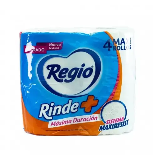 [0000271] PAPEL HIG REGIO RINDE+ 400 HOJAS 4 ROLLOS