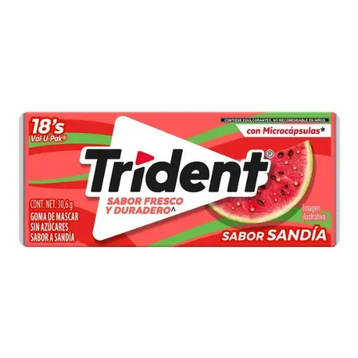 [0000750] GOMA DE MASCAR TRIDENT SABOR SANDIA 14'S/ 33,6G MICROCAPSULAS