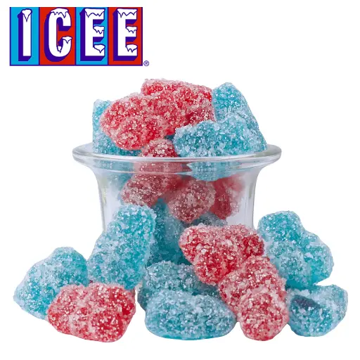 [0000877] BOLSA OSITOS DE GOMITA ICEE SABOR CEREZA Y MORA AZUL CANELS 50GR